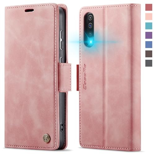 XYGLOW Handyhülle für Samsung Galaxy A50/A30S/A50S Hülle Klappbar Premium PU Lederhülle Klapphülle【RFID Schutz】 Kartenfach Standfunktion Schutzhülle für Samsung A50 Flip Case Wallet Tasche Cover,Rosa