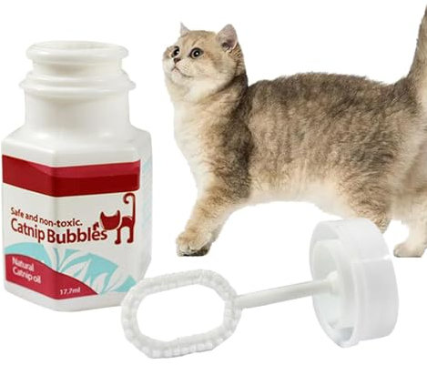 Katzenminze Seifenblasen, Katzenminze-Blasen Für Katzen, Natürliches Nach Ätherischen Ölen Duftendes Katzenspielzeug, Interaktive Kätzchen Spielzeug Für Bewegung, Verringerung Der Langeweile, 1/2 Stk