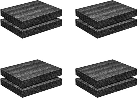 Beelooom 8X Polyethylenschaum 16X12X2Zoll Polyethylenschaumplatte, Dicke Schaumstoffpolsterung, Schaumstoffeinsätze für Basteln, Polyethylenschaumpolster