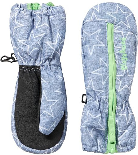 Playshoes Fäustling Sterne mit Reißverschluss Unisex Kinder Winter-Handschuhe, Sterne Reißverschluss, 4