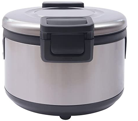 19L Reiswärmer Elektrisch Reiskocher Küche Reis Kochtopf mit Reislöffel, Dämpfeinsatz, leicht zu reinigenden, eignet sich zum Warmhalten von Reis, Brei, Suppe und anderen Lebensmitteln.