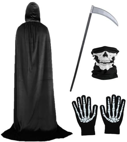 DKINY 2 STK Halloween Kostüm Kinder Vampir Umhang Fledermausmaske Schwarz