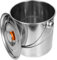 Milisten Outdoor Multi-use Bucket Handle Firewood Stainless Steel Camping Accessory Easy to Carry Random Style