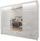 SERENITY SELECTION Modern High Gloss 2&3 Mirror Sliding Doors Wardrobe With Adjustable Shelves, Hanging Rails with LED Light,Bedroom Furniture (White, 255cm)