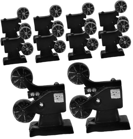 VICASKY 10pcs Retro Movie Projector Vintage Decor Retro Decor Dollhouse Trim Home Decoration Dollhouse Decor Miniature Projector Sculpture Miniature Figurine Projector Ornament Resin