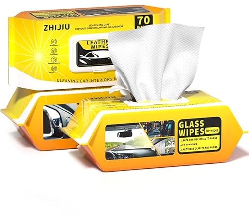 Car Wipes, Extra Large 8 x 8 Car Wipes Interior and Exterior, Cleaning For Cars, Trucks, Motorcycles, Car Window Wipes, Car Glass Wipes, Car Cleaner Interior Wipes, 70 Count Each (3 Packs)