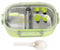Kalastussaari Thermo -Lunchbox 8.3x5.9x2.4in 650 ml Heißes Essen Lunch Container 2 Fächer Edelstahl Isoliert Lunchbox mit Löffel heiß für Kinder