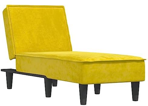 Kangmusi Chaiselongue Gelb Samt, kangmusi352839