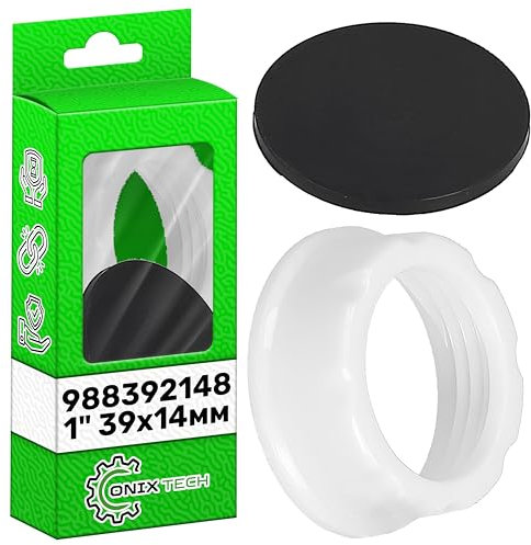 Tappo Filettato Femmina da 1 39x14 mm con Coperchio per Sigillatura di Tubi di Scarico o per Sifone con Codice Originale 988392148 - Garanzia di 10 Anni - ONIX TECH