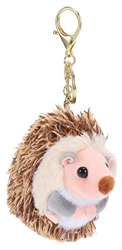 MRNHA Mignon HéRisson en Peluche Porte-CléS TéLéPhone Portable Pendentif Porte-CléS HéRisson Pompon Anneau Pendentif en Peluche Brun Anime Fourrure Cadeaux
