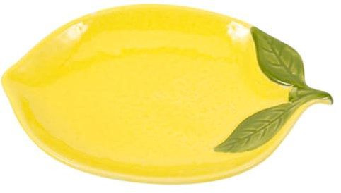 BESTYASH Assiette à Citron Céramique Plat à Dessert Plat De Service Alimentaire Multi-usages Vaisselle De Cuisine