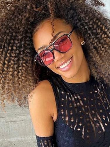 WIGNEE Tresses Crochet Afro Bouclées Jerry Curl Extensions 6 Pièces | Tresses crochet afro bouclées Jerry Curl, extensions synthétiques Passion Twist 6 paquets #1B/27