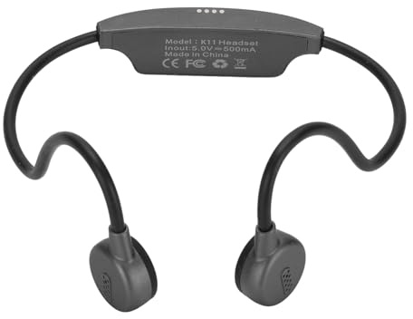 Jiawu IPX8 Bone Conduction Headphones, Long Battery Life for Wireless Training Headphones (Gray)