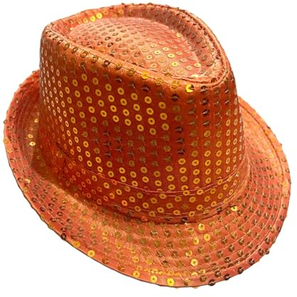GWAWG Paillettenhut, Jazz Glitter Mützen, Pailletten-Fantasiekostüm, Disco Hip-Hop, für Hochzeitsnacht, Junggesellinnenabschied, Mardi Gras, Retro-70er-Tanz