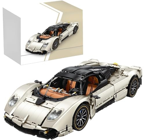 Technik Auto für Utopia, 1:8 Groß Auto Modellbausatz, 4688 Teile Klemmbausteine Rennauto MOC Set, Automodell Sammlerstück Geschenk für Autofans, Mit Originalverpackung