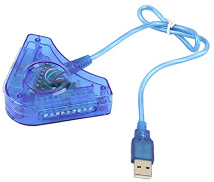 Odoukey Adattatore controller USB Tieline doppia porta per controller PSX PS2 a PC convertitore mouse tastiere splitter