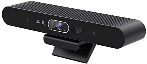 4K USB Webcam with Microphone and Speaker AI Face Tracking Auto Focus 360 Voice Pickup Plug Play Video Conference Camera for Windows Android