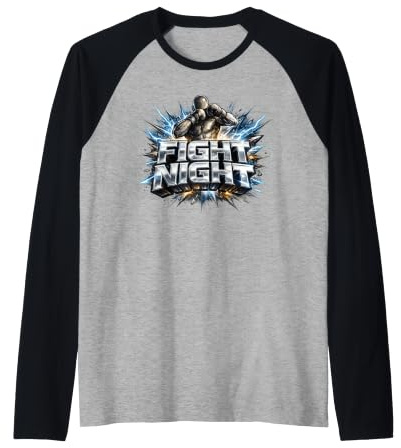 Fight Night Kickboxen Nak Muay Thai Boxkämpfer Geschenk Raglan