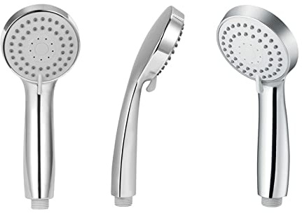 Soffione doccia a pioggia da 8 pollici combinato con soffione portatile a 3 impostazioni, tubo flessibile, staffa, deviatore a 3 vie, cromo lucido, alta pressione, ugelli