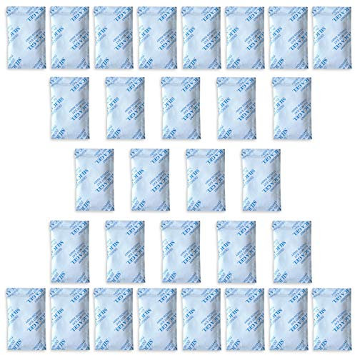 30 x 10 g E-Cron Trockenmittel Silikagel in Tyvek Päckchen. Reine, sichere und wiederverwendbare Luftentfeuchter Silikat Beutel. Erneuerbare Granulat Raumentfeuchter Kieselgelbeutel.