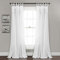 Lush Decor Lydia Vorhänge, Rüschen, Fensterpaneel-Set, für Wohnzimmer, Esszimmer, Schlafzimmer, 213,4 x 101,6 cm, Weiß