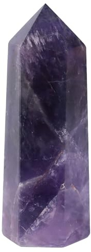 mookaitedecor Amethyst Crystal Wands 6 Faceted Single Point Stone