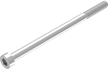 SECCARO Vis cylindriques M6 x 100 mm inox V2A VA A2, DIN 912 / ISO 4762, six pans creux, filetage partiel, 20 pièces