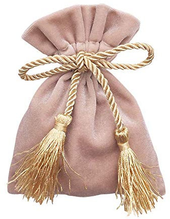 5 Stück Hochzeitsgesellschaft gefallen Taschen Schmuck Beutel Geschenk Taschen Kordelzug Taschen, beige