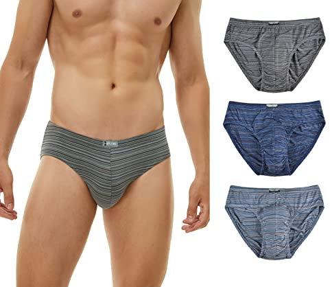 Knitlord sous-vêtements en Bambou pour Hommes, Doux et légers, Taille Basse, Paquet de 3