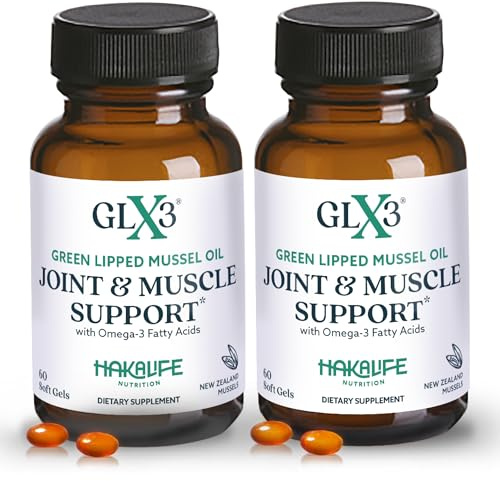 Haka Life GLX3 Green Lipped Mussel Oil Capsules for Joint and Muscle Support | Extra-Strength Omega-3 Green Lipped Mussel Supplement for Comfort, Flexibility & Recovery | Contains ETA, EPA, DHA