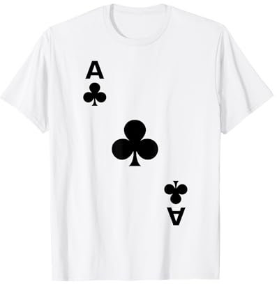 Kartenspiel Kreuz As Spielkarte Karte Karneval Party Kostüm T-Shirt