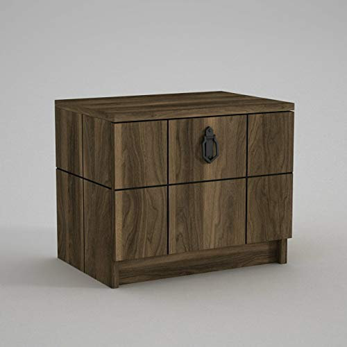 moebel17 4135 Lost Kommode Sideboard Wohnzimmerschrank Schrank für Flur, Holzoptik, Walnuss, großes Aufbewahrungsfach, mit Tür, 49 x 41 x 35 cm