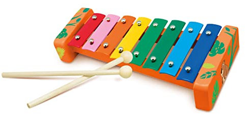SEVI Xilofono | Trudi by Giochi in Legno educativi Prima Infanzia. Costruzioni e Giocattoli. Regalo di Natale e Compleanno per Bambini | 24x12x5cm Wood | Modello 88063