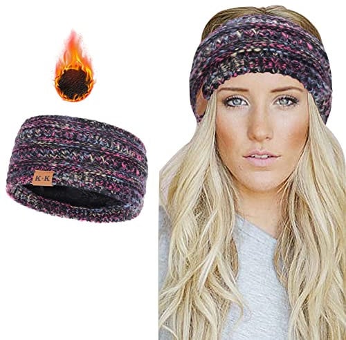 Winter Knitted Headband for Women – Soft Warm Crochet Braided Ear Warmer, Cozy & Stylish for Cold Weather, Perfect for Ponytails – Multiple Colors
