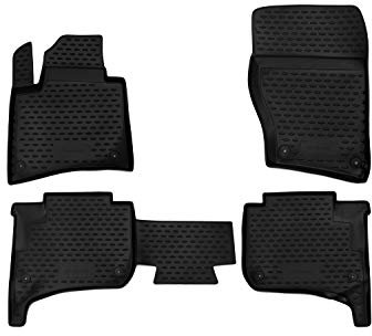 Element 3D Gummimatten Set passend für VW Touareg | Mk2 II | 2010-2018 | 100% passgenaue Auto Fußmatten, robuste Universal Fußmatte Auto, Gummimatten Auto, Auto Fussmatten Gummi
