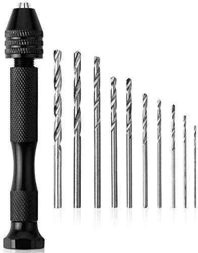 Mr. Pen- Pin Vis Hand Drill 11pc, Hand Drill Bits Rotary Tools Set of 11, for Metal Wood, Manual Work DIY, Jewelry