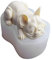 NUOBESTY 3D Französische Bulldogge Silikonform Fondantkuchen Backform Praline Lotion Riegel Polymer Clay Machen Weiß