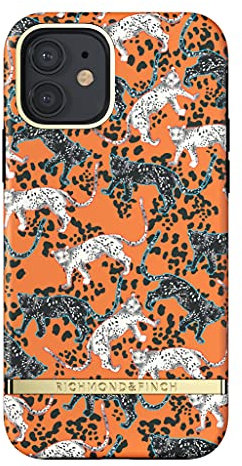 Richmond & Finch Hülle Kompatibel mit iPhone 12, iPhone 12 Pro, Orange Leopard Gehäuse, 6.1 Zol, Komplett Schützende Handyhülle
