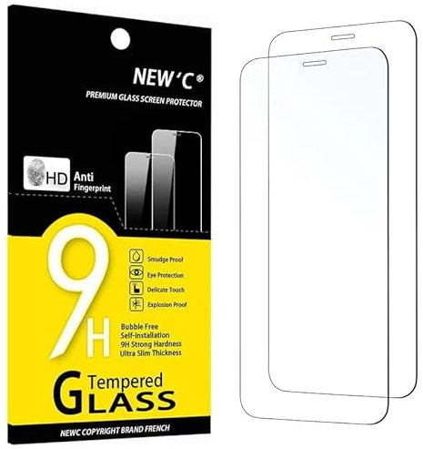 NEW'C 2 Stück für iPhone 12 und iPhone 12 Pro für Panzerglas (6,1 Zoll), Frei von Kratzern, 9H Härte, HD Displayschutz folie, 0.33mm Ultra-klar, Ultrabeständig