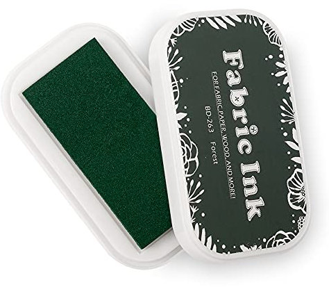 Stoff-Stempelkissen, waschbare Stempelkissen zum Stempeln, permanente Stempel, Partner, DIY-Farbe für Kartenherstellung, Fingerabdrücke, Kunst (263 dunkelgrün)