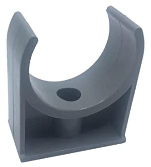 PVC Pipe Clamps Clips for 40mm/1.57 Inch OD U-Hook TV Trays Tubing Hose Hanger Support Pex Tubing Grey 10pcs