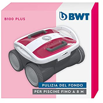 BWT Robot de Piscine B100 Plus | Nettoyage Optimal du Sol pour Piscines Jusqu'à 8 m | Meilleure Performance de Filtration | Résultats de Nettoyage Rapides | Facile à Nettoyer