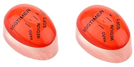 EPRHY Egg Timer 2 PCS, Egg Boiler Timer, Heat Sensitive Timer, Colour Changing Egg Timer, Sits in the pan as your eggs cook, cooking kitchen gadget