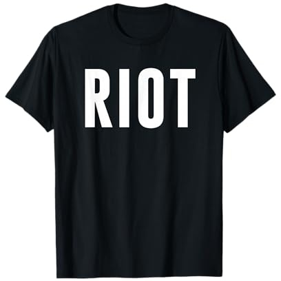 Riot Men's Classic Fit Black T-Shirt