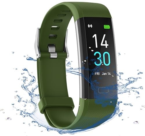 Septoui Smart Band Fitness Orologio Contapassi Frequenza Cardiaca, SpO2, Pressione Sanguigna, Sonno Calorie Activity Tracker Impermeabile IP68, 16 modalità Sportive Smartwatch Donna Uomo Bambini