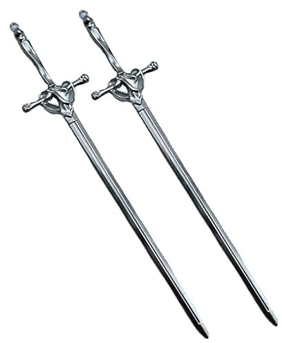 2 Pcs Metal Sword Hair Sticks Vintage Hair Chopsticks Simple and Elegant Hair Pins Sticks for Women and Girls Daily Wear