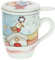 THUN - Tisaniera in Porcellana Decorata con Filtro - Linea Regali d'inverno - Idea Regalo Natale 2022 - Ø 8,5 cm; 12 cm h, 300ml