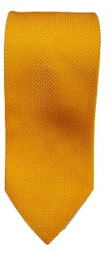 Generico Krawatte aus 100 % Seide, hergestellt in Italien, 8 cm, Farbe Gelb, italienischer Stoff – Schneiderei, gelb, Uomo, Taglia unica