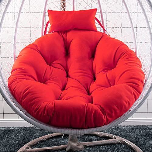Morbuy Papasansessel Kissen Sitzauflage, Rundes Dicke Stuhlkissen Bequem & Weich Sitzkissen Hängesessel für Outdoor Indoor Garten Stuhlauflage (120x120CM,Rot)