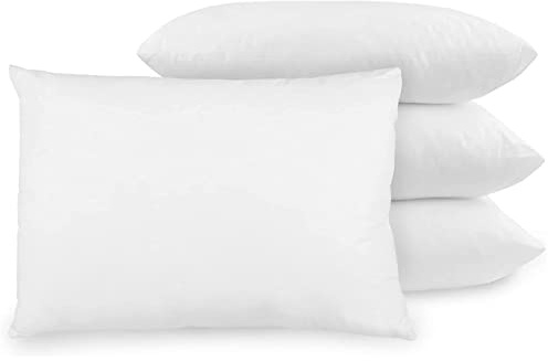 MH Home Pillows 4 Pack, UtlraFirm Support Bounce To Back Hotel Quality Extra Firm Filling Bed Pillows, Ideal For Side, Stomach And Back Sleeper, Extra Firm Body Pillows